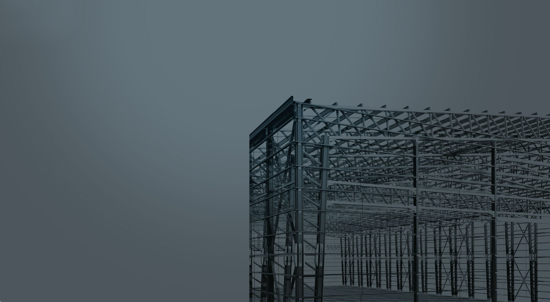 Cold-formed steel structural frame under construction showcasing industrial scale